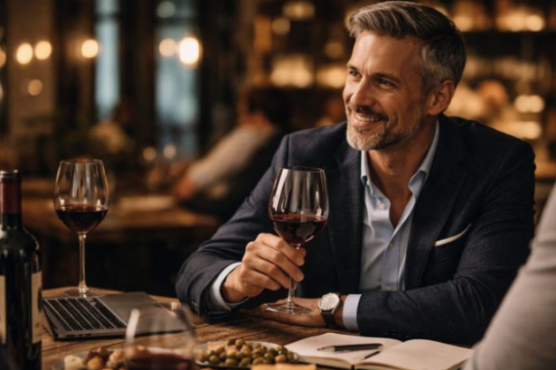 Vitor Barreto Moreira destaca o valor do vinho e das conversas sem pressa nos negócios.